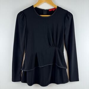 Narciso Rodriguez Peplum Elegant Black Women's Top ~ XS